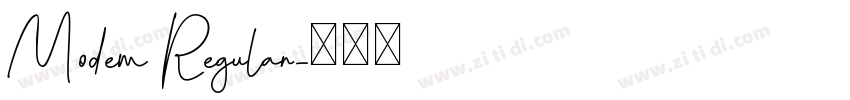 Modem Regular字体转换